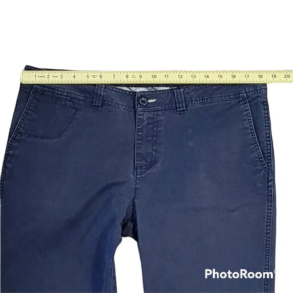 Woolrich Women's Straight Leg Brushed Cotton Canvas Pants Navy Size 14 - Picture 6 of 10